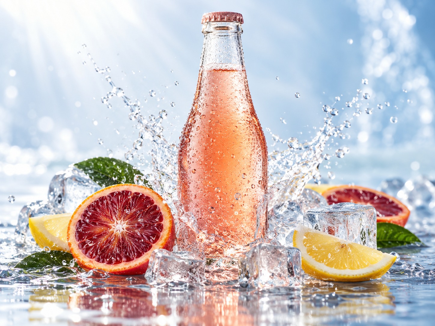 BLOOD ORANGE APERITIVO — Botanical Spritz & Vibrant Splash Photography