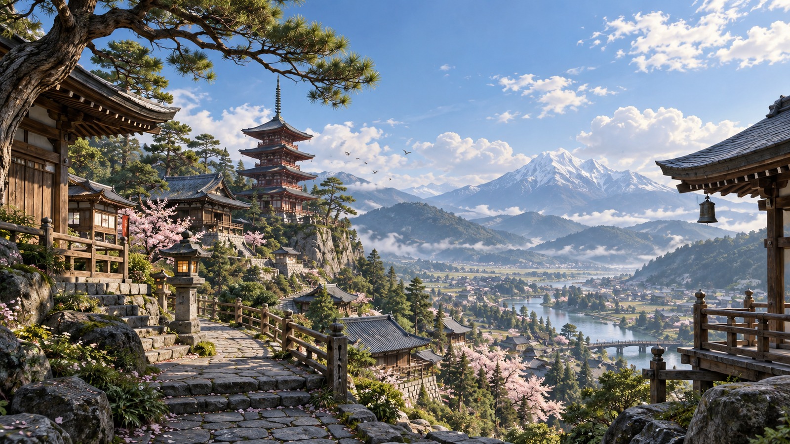 KYOTO TEMPLE & MT. FUJI SAKURA — Feudal Kyoto & Sacred Mountain Shrines